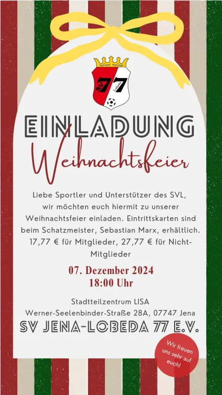 Kommt zur Weihnachtsfeier.......