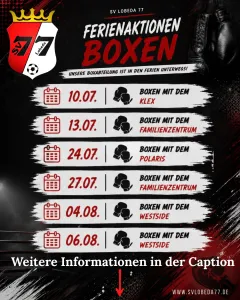 🥊 Ferienaktionen unserer Boxabteilung 🥊